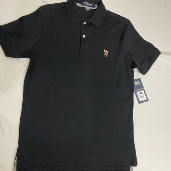 U.S. Polo Assn. Mens Black Polo Shirt XSmall Short Sleeve Embroidered Logo Cotto - Picture 2 of 5